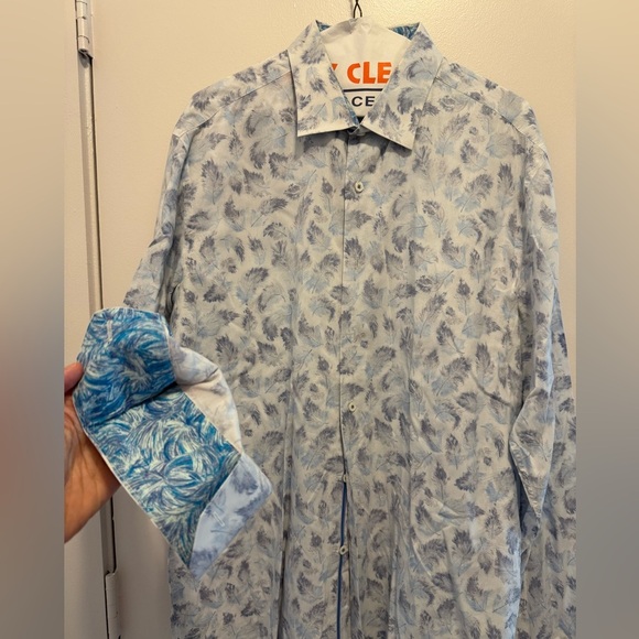 Bugatchi Uomo Men’s XL Shaped Fit ‘Feathers’ LA Dress Shirt - Picture 3 of 12